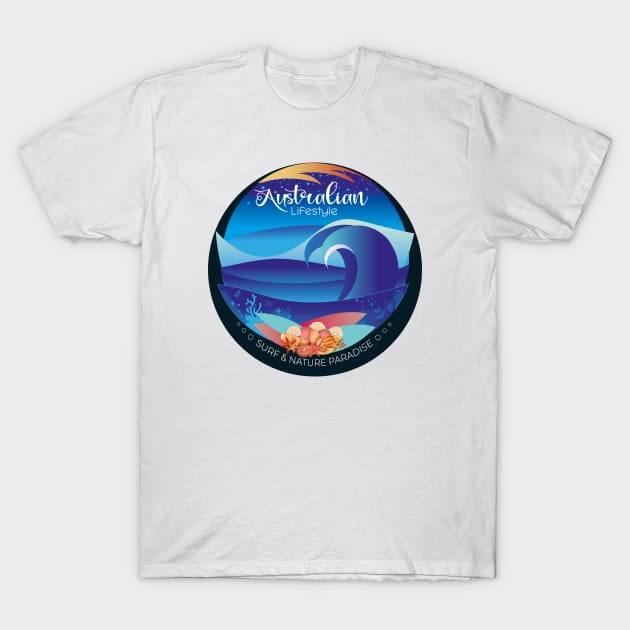 Australian Surf and Nature Paradise T-Shirt by ArteriaMix